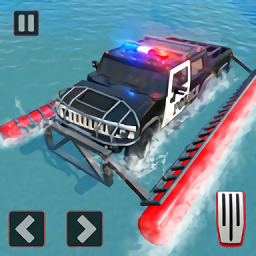 美国警车直升机追击(Police Truck Water Surfing Gangster Chase)